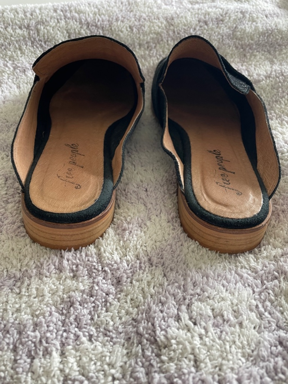 Free People At Ease Loafer Black Slip On Mules Sz 40 - Picture 7 of 10